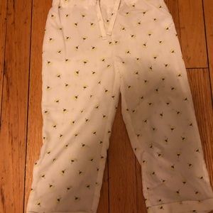 Dandelion print summer pajama bottoms